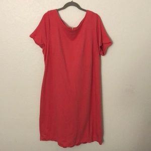 coral talbots shift dress